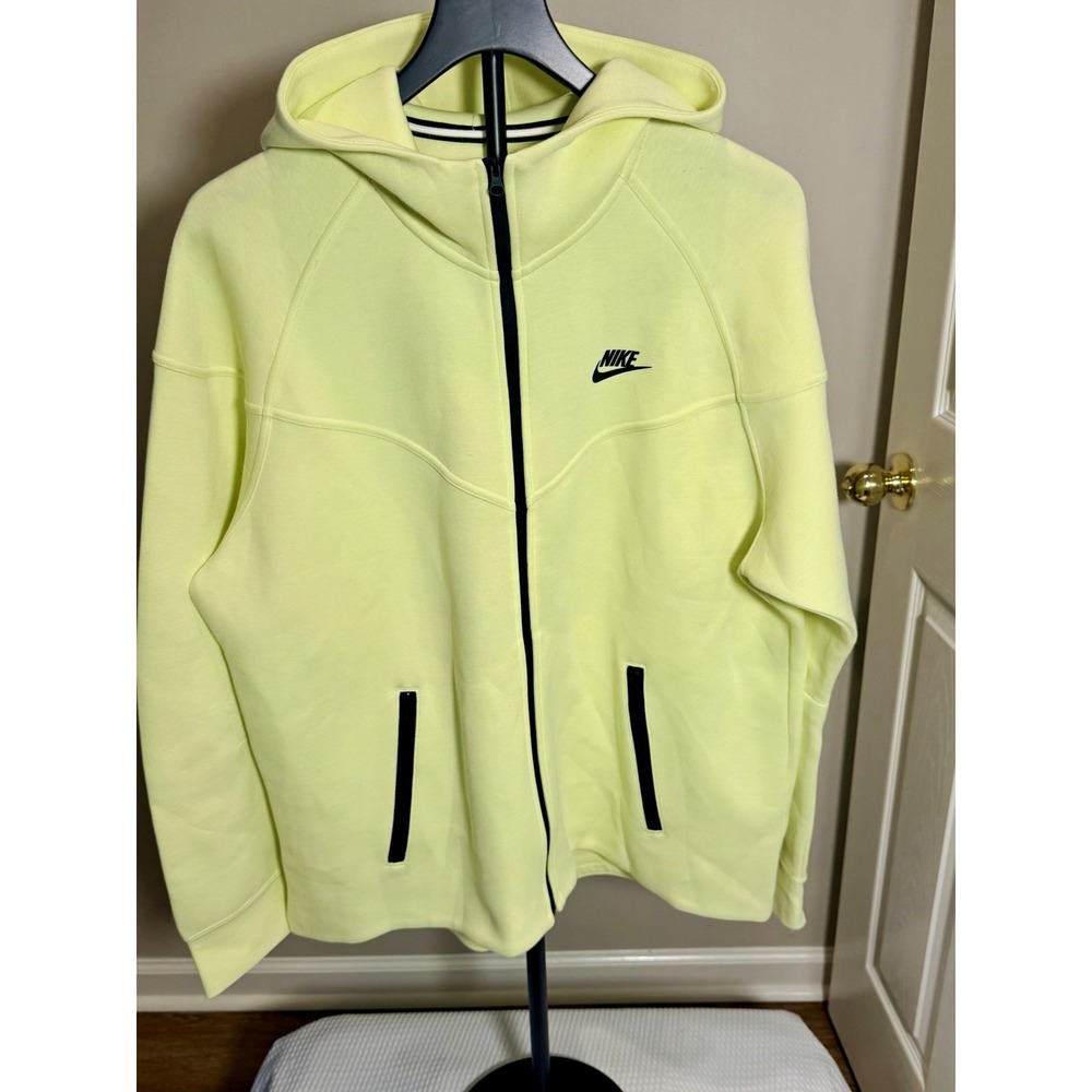 Nike Sportswear Tech Fleece Full Zip Hoodie Womens XL Yellow FB8338-331